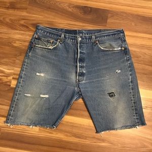 One of a Kind Levi’s distressed Bermuda shorts